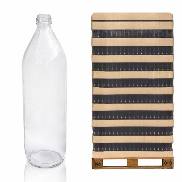 Butelka Fruits 1000 ml ze szkła – paleta 1232 sztuki, idealna do soków i napojów
