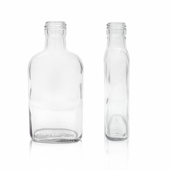 Szklana butelka PIERSIÓWKA 200 ml (73.2 mm) na alkohol – dostępna w hurcie