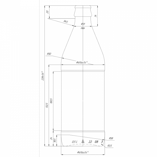 VGA Butelka Euro-2 500 ml - Paleta 2376 szt