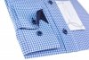 Koszula długi rękaw Slim Fit / Slim Line - w niebiesko-białą kratę