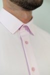 Koszula męska Slim ST3 - różowa 100% bawełny