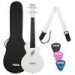 Cascha Ukulele  Koncertowe Carbon Fibre Set White HH 2286