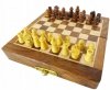 Małe szachy podróżne - Drewniane szachy magnetyczne mini - G610Z
