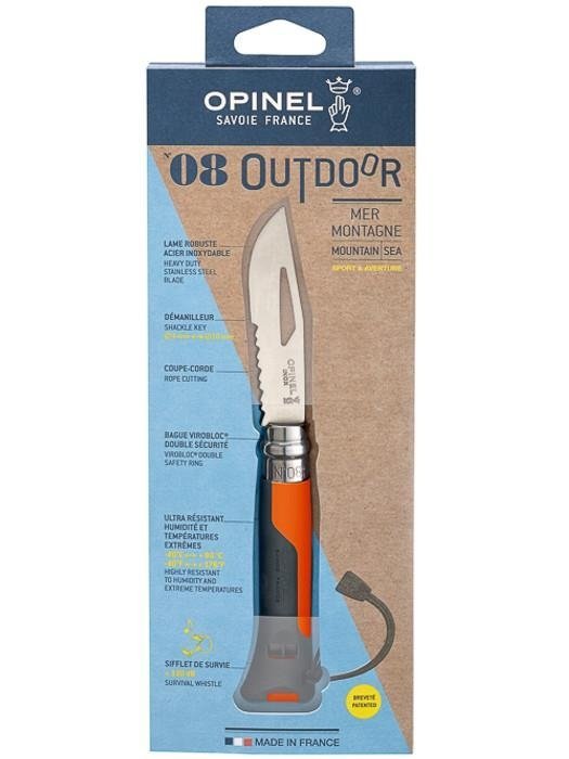 Nóż Składany Opinel No 08 Inox Outdoor Orange - OPINEL