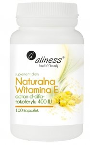 Naturalna Witamina E, 100 kapsułek Aliness 