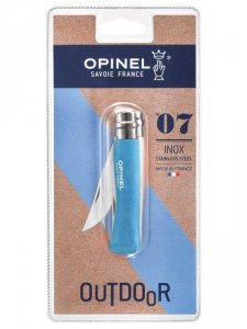 Nóż Składany Opinel Colorama 07 Cyan Blue blister