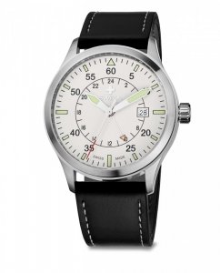 zegarek SIRIUZ GMT, SST, white, black WAT.0352.1004