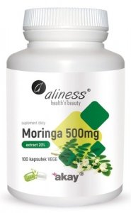 MEDICALINE Aliness Moringa ekstrakt 20% 500mg x 100 caps vege
