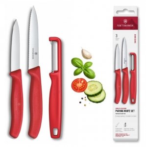 Zestaw 2 noży do warzyw i owoców Swiss Classic z obieraczką Victorinox 6.7111.33C1