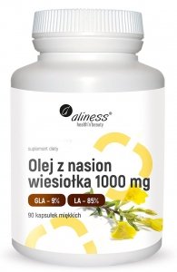 Olej z nasion wiesiołka 9% 1000 mg x 90 kapsułek Aliness 