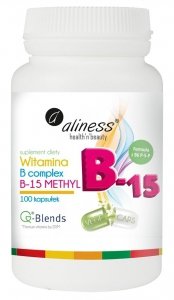 Witamina B Complex B-15 Methyl 100 kapsułek Aliness 