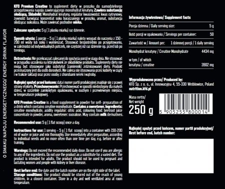KFD Creatine 250 g Napój energetyczny
