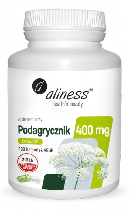 Podagrycznik (Aegopodium podagraria L.) ekstrakt 10:1 400mg x 100 Vege caps