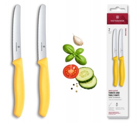 Zestaw 2 noży ząbkowanych do warzyw i owoców Swiss Classic Victorinox 6.7838.2C1