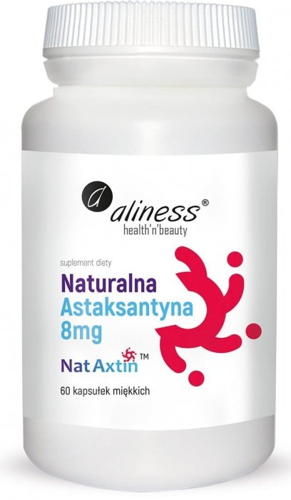 Naturalna Astaksantyna Nat Axtin 8mg x 60 caps Aliness 