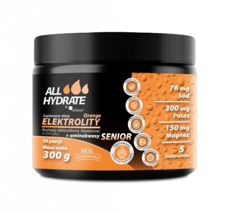 MEDICALINE ALLHydrate Elektrolity Senior Orange 300 g 50 porcji