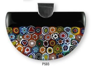 Wisior Półkole MURANO GLASS P593