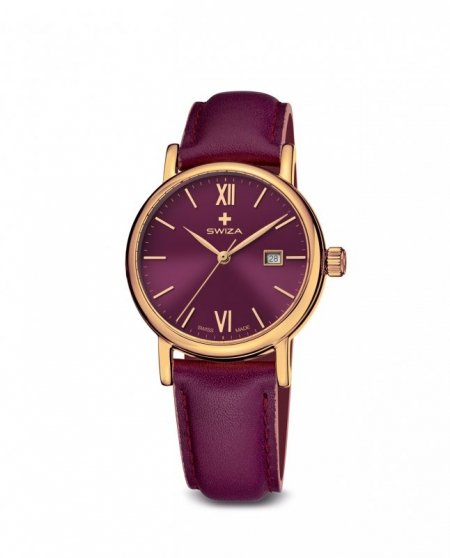 Zegarek damski ALZA Lady, YG, violet, violet, small WAT.0121.1301