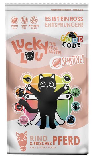 Lucky Lou Food Code Sensitive Wołowina & Konina 750g