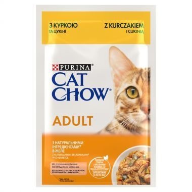 Karma dla kota Purina Cat Chow Adult z kurczakiem i cukinią w galaretce 26 x 85 g