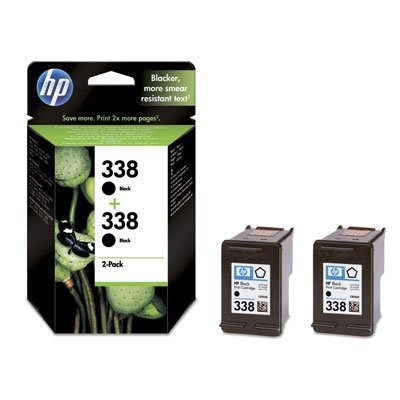 Zestaw dwóch tuszy HP 338 do Deskjet 460/6540/6620/9800 | 2 x 480 str. | black