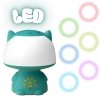 WOOPIE Multifunkcyjna Lampka RGB Głośnik Bluetooth Karaoke Modulator Głosu Karta SD AUX Turkusowa