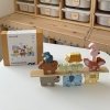 TOOKY TOY Drewniane Klocki Układanka Zwierzątka Montessori 9 el.
