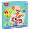 TOOKY TOY Puzzle 4 w 1 Układanka Klocki Mntessori