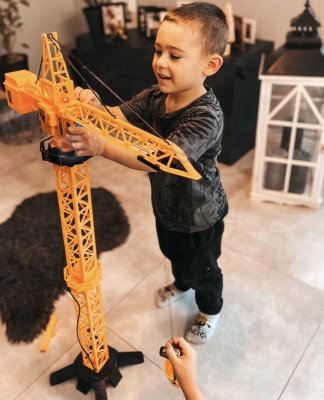 WOOPIE Dźwig Żuraw Zdalnie Sterowany 103 cm R/C Ciężarówka Koparka  + 4 Akc.