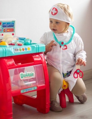 WOOPIE Strój Pielęgniarki Kitel Fartuszek z Czepkiem Pielęgniarki