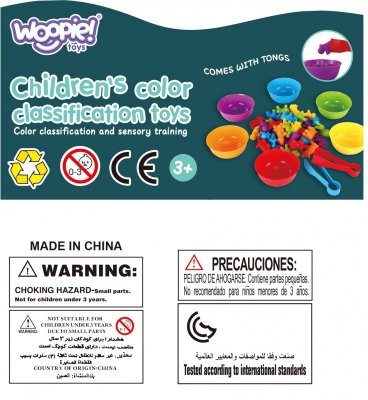 WOOPIE Gra Edukacyjna Montessori Sorter Kolorów Morska Kraina 64 el.