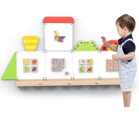 VIGA System Tablic Edukacyjnych Pociąg Zwierzątka Certyfikat FSC