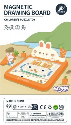 WOOPIE Tablica Magnetyczna Montessori MagPad Do Rysowania Królik Marchewka
