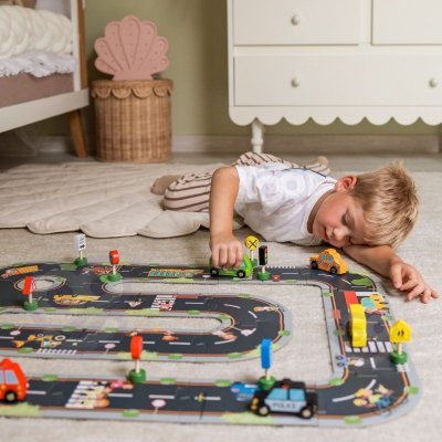 WOOPIE GREEN Droga Puzzle dla Dzieci Autostrada Makieta 21 el. Certyfikat FSC