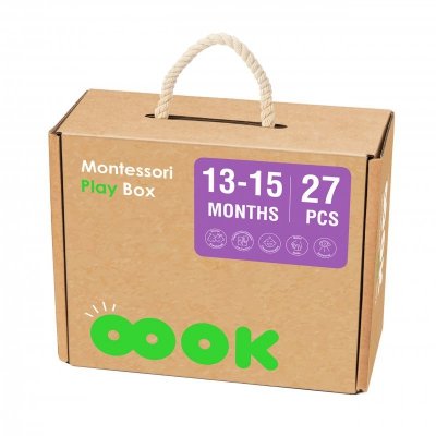 TOOKY TOY Box Pudełko XXL Montessori Edukacyjne 6w1 Sensoryczne 13-15 Mies