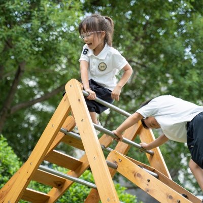 CLASSIC WORLD EDU Drewniany Plac Zabaw XL Zestaw Drabinka Montessori do Wspinaczki