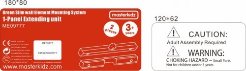 MASTERKIDZ Górna i Dolna Belka do Montażu 1 Tablicy Edukacyjnej Flex