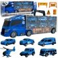 WOOPIE Zestaw Cieżarówka Transporter 3w1 Niebieski Policja 