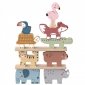 TOOKY TOY Drewniane Klocki Układanka Zwierzątka Montessori 9 el. 