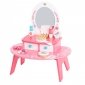 TOOKY TOY Różowa Toaletka Drewniana Do Makijażu z Lustrem 