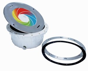 Lampa basenowa - Korpus ABS, Front stal nierdzewna - 23W RGB
