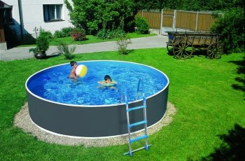 Basen kanadyjski Miami Grafit 3,6 x 1,2 m  - Zestaw 