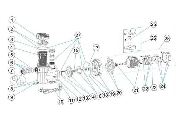Pokrywa prefiltra pompy Victoria Plus Silent- Astralpool 4405010702