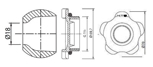 Dysza wlotowa MTS - 18 mm