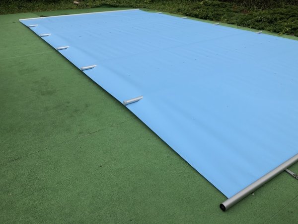 Przykrycie bezpieczne - model standard - owalny - do basenu 9 x 5 m