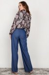 Szerokie spodnie z płaskim przodem jeans SD124 tył