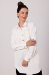 Bewear B276 tunika koszulowa z kołnierzykiem śmietankowa 