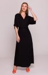 Stylove S406 wiskozowa sukienka maxi czarna 
