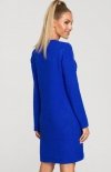 Sweterkowa sukienka niebieska M713 tył