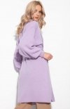Kaszmirowy sweter z wiązaniem fioletowy Fobya F1120 tył